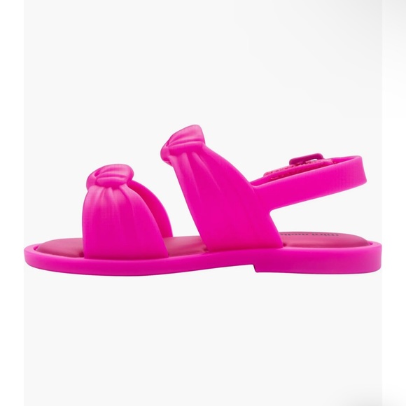 Mini Melissa Pink Velvet Sandal - Picture 2 of 4